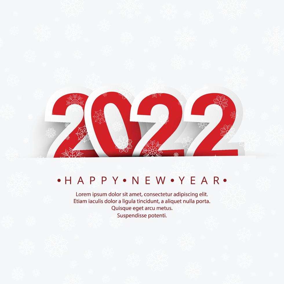 Happy new year 2022 card holiday background vector
