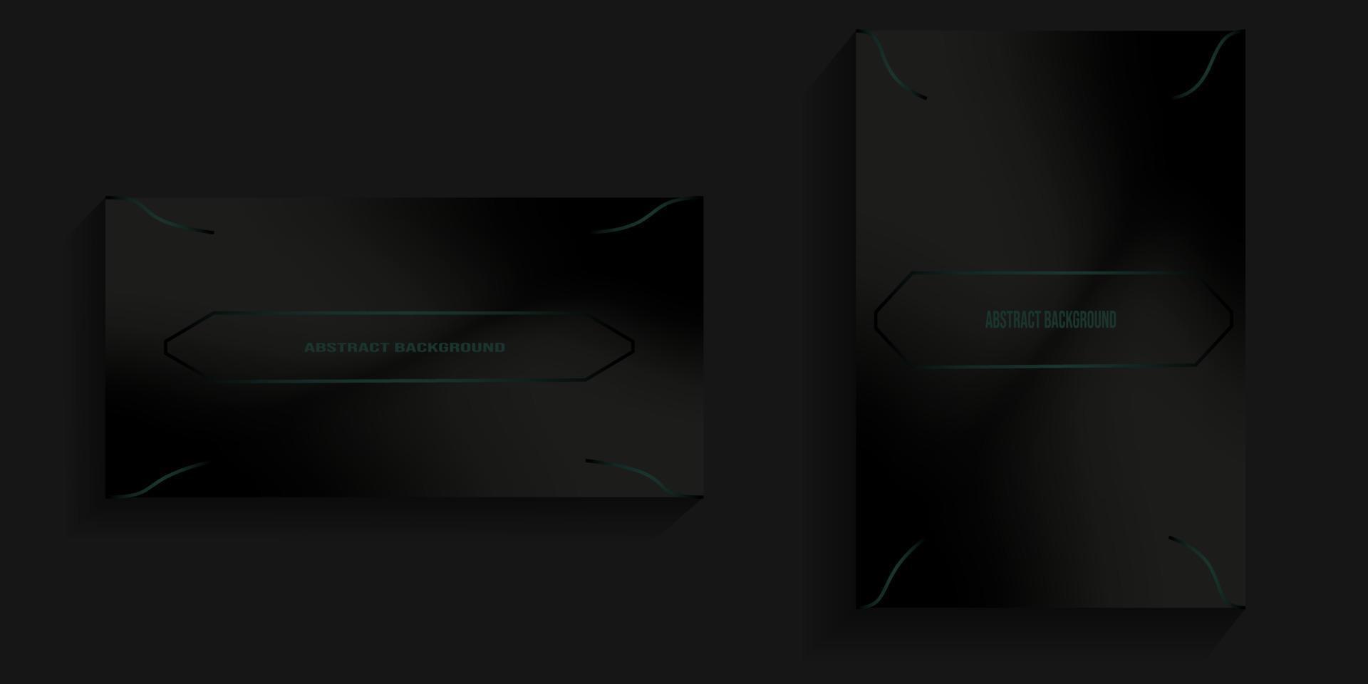 Dark background with an elegant green box in the middle for covers, posters, banners, social media backgrounds vector