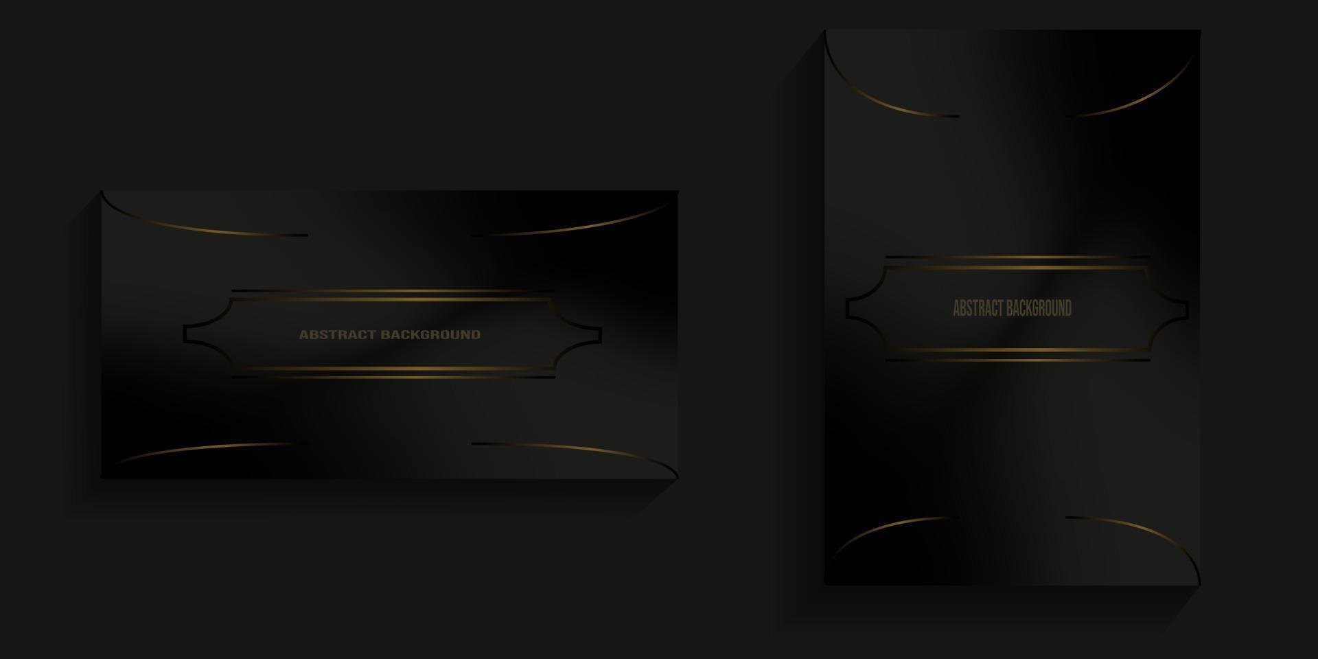 Dark background with an elegant gold colored square in the middle for covers, posters, banners, billboard vector