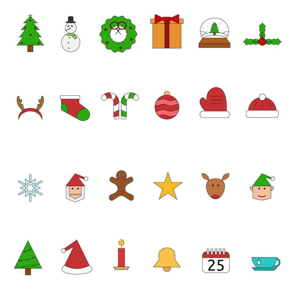 Illustration vector design of Christmas icon set