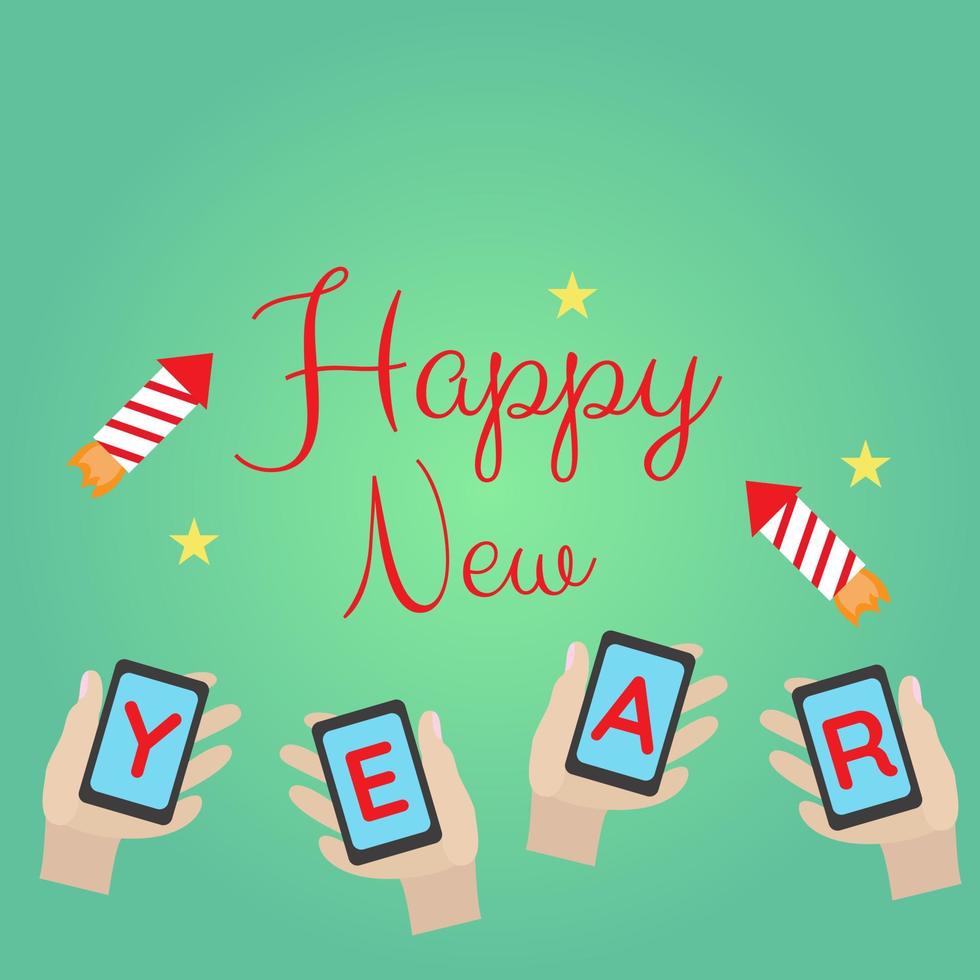 Happy new year background vector