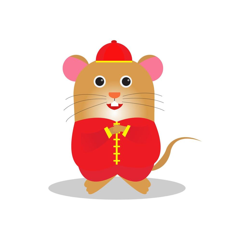 Rat who is celebrating Chinese New Year vector
