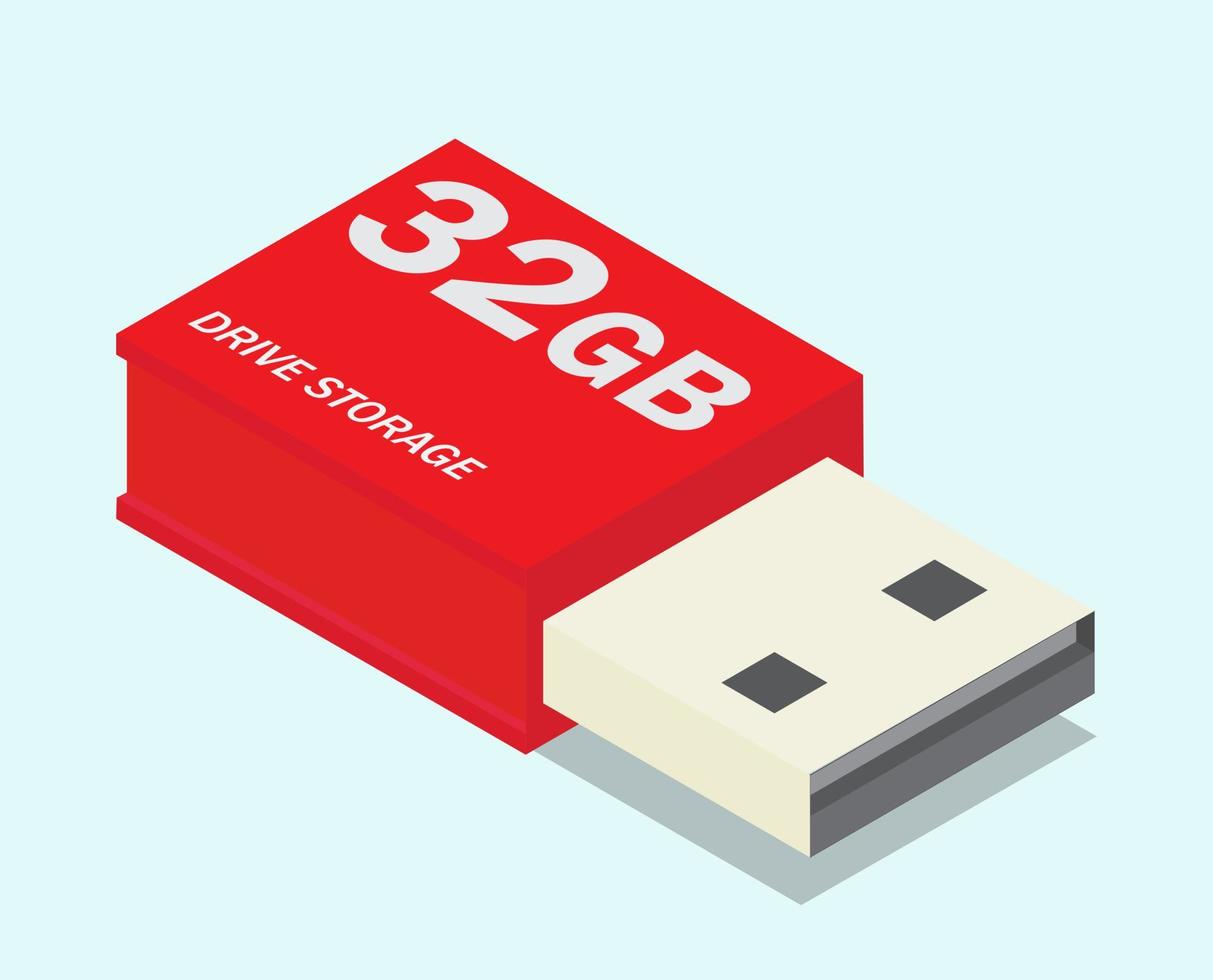 USB Flash Drive 3D vector