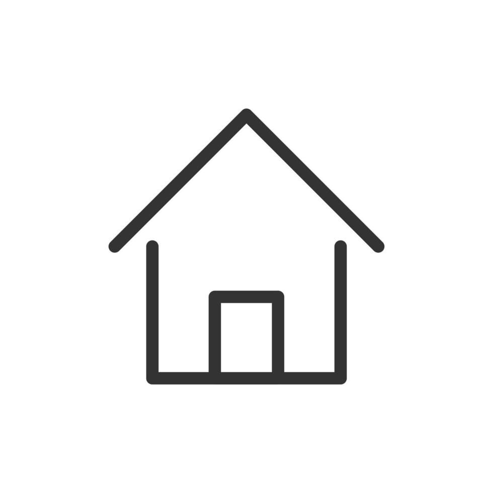Outline home icon isolated on white background. Vector eps10