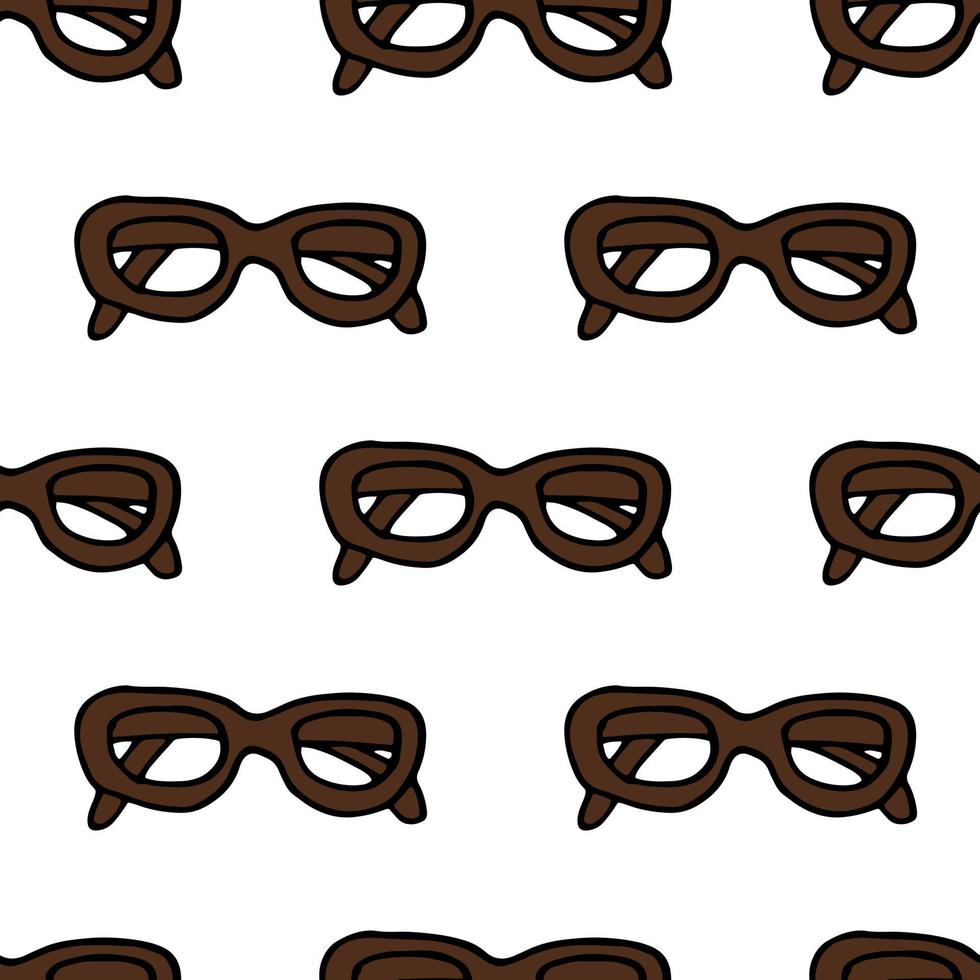 gafas de patrones sin fisuras. estilo de dibujo dibujado a mano. , minimalismo, boceto. papel tapiz, textil, papel de regalo, fondo, marco de lectura, accesorio de moda vector