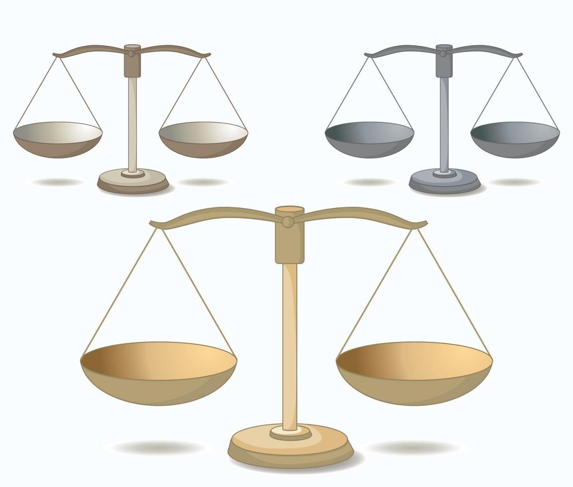 Weight measure scale Isolated vector in three colour