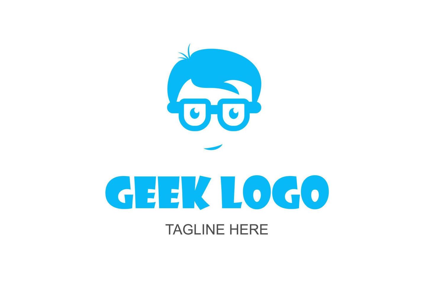 icono del logo geek vector