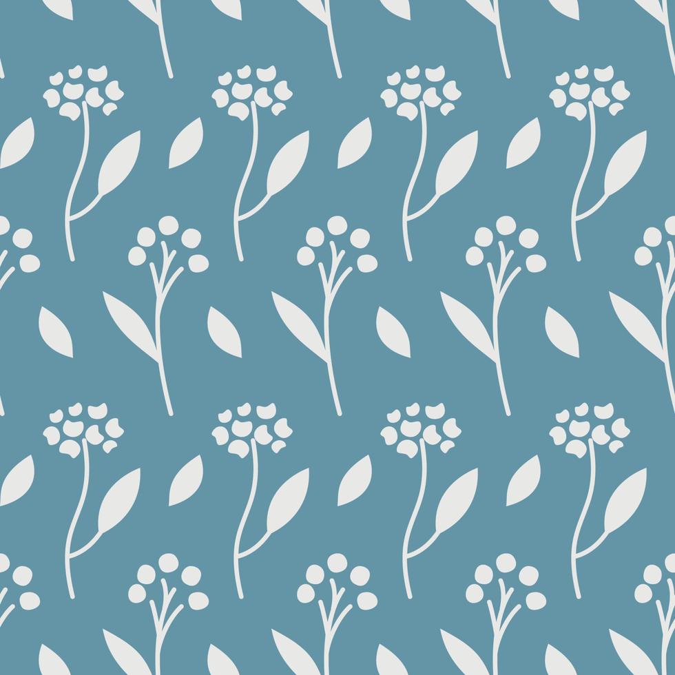 Seamless pattern with plants elements. Vector illustration.
