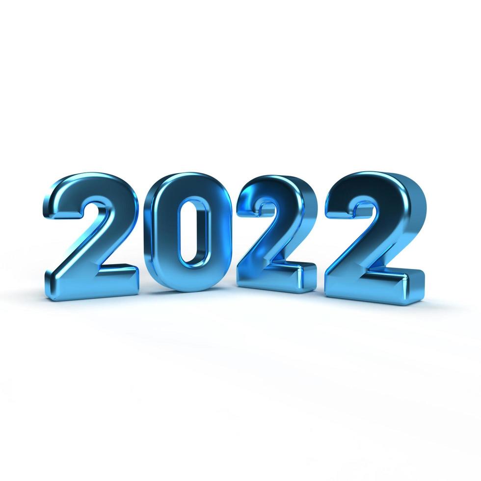 New Year 2022 Creative Design Concept - 3D Rendered Image photo