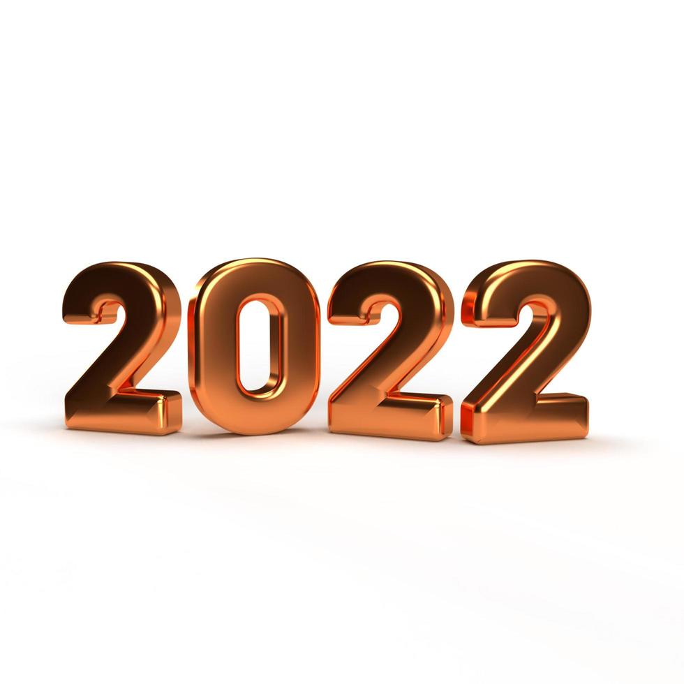 New Year 2022 Creative Design Concept - 3D Rendered Image photo