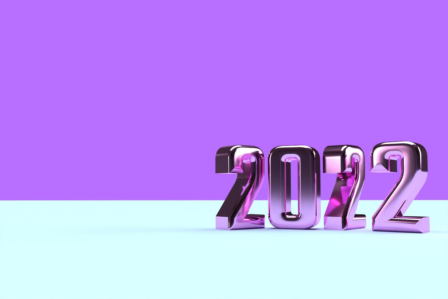 New Year 2022 Creative Design Concept - 3D Rendered Image photo