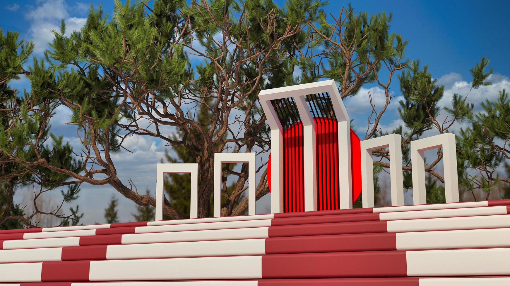 3d render International Mother Language Day Central Shaheed Minar of Bangladesh photo