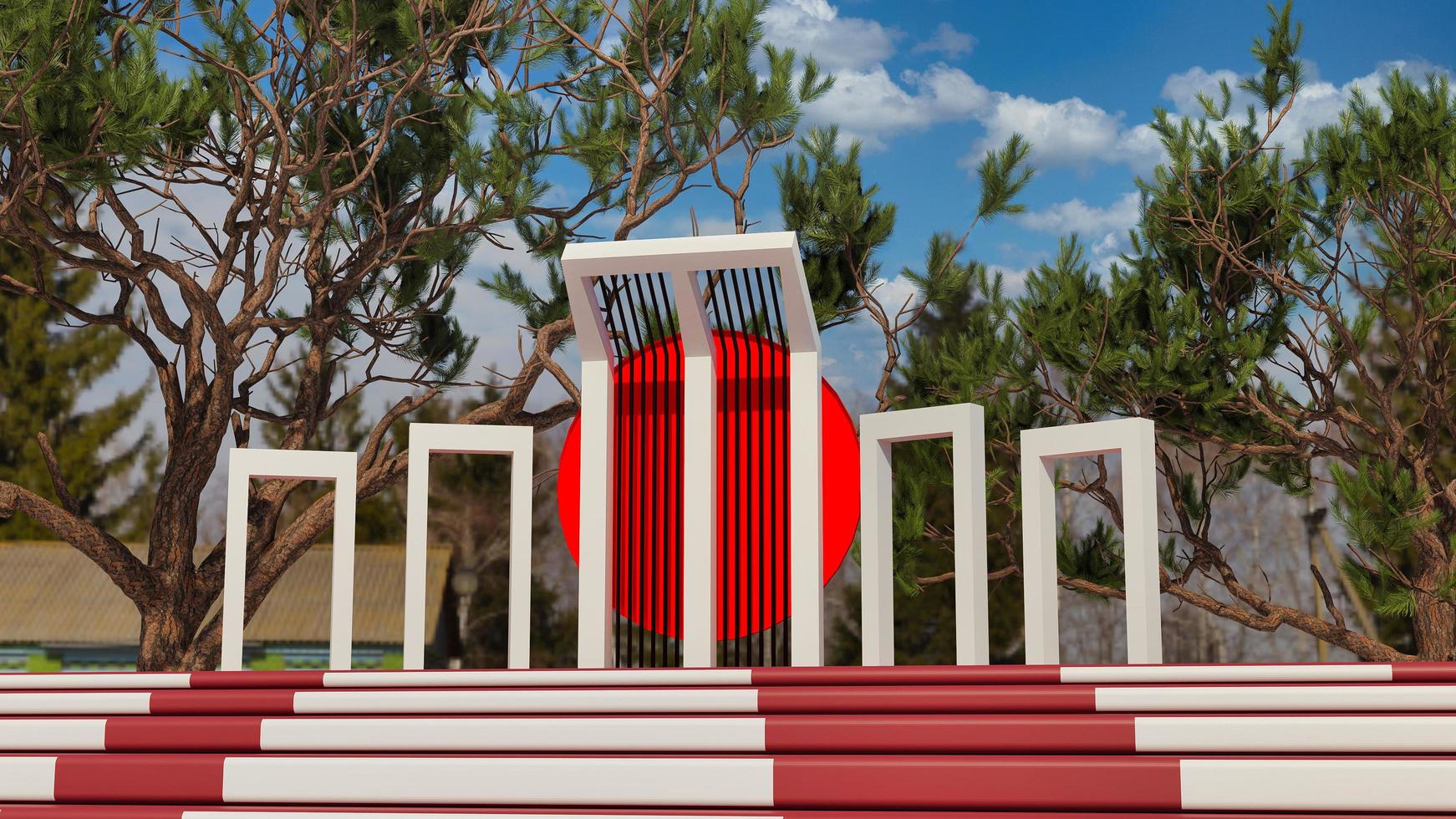 3d render International Mother Language Day Central Shaheed Minar of Bangladesh side view photo