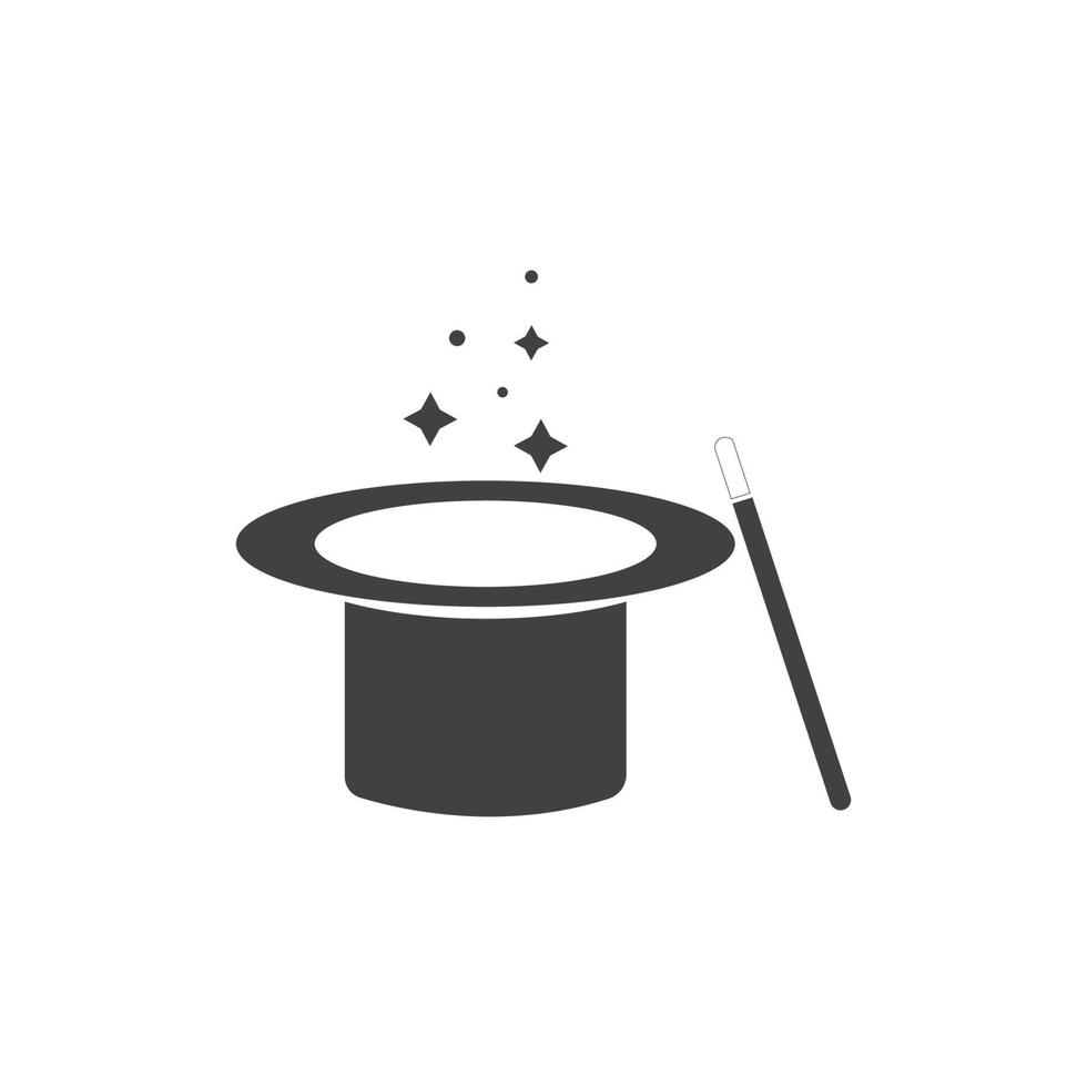 Wand Magic hat icon vector template