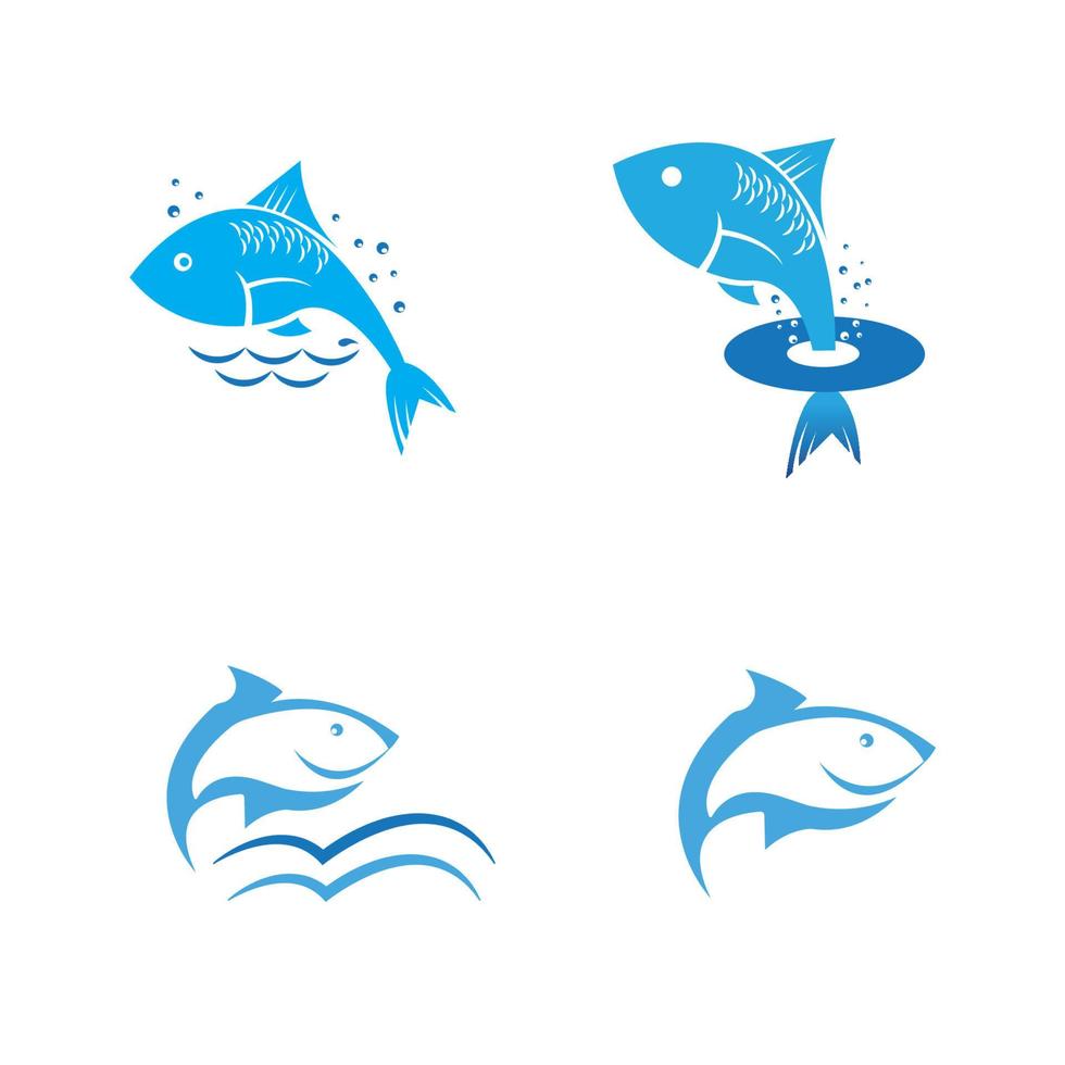 Fish logo template. Creative vector symbol