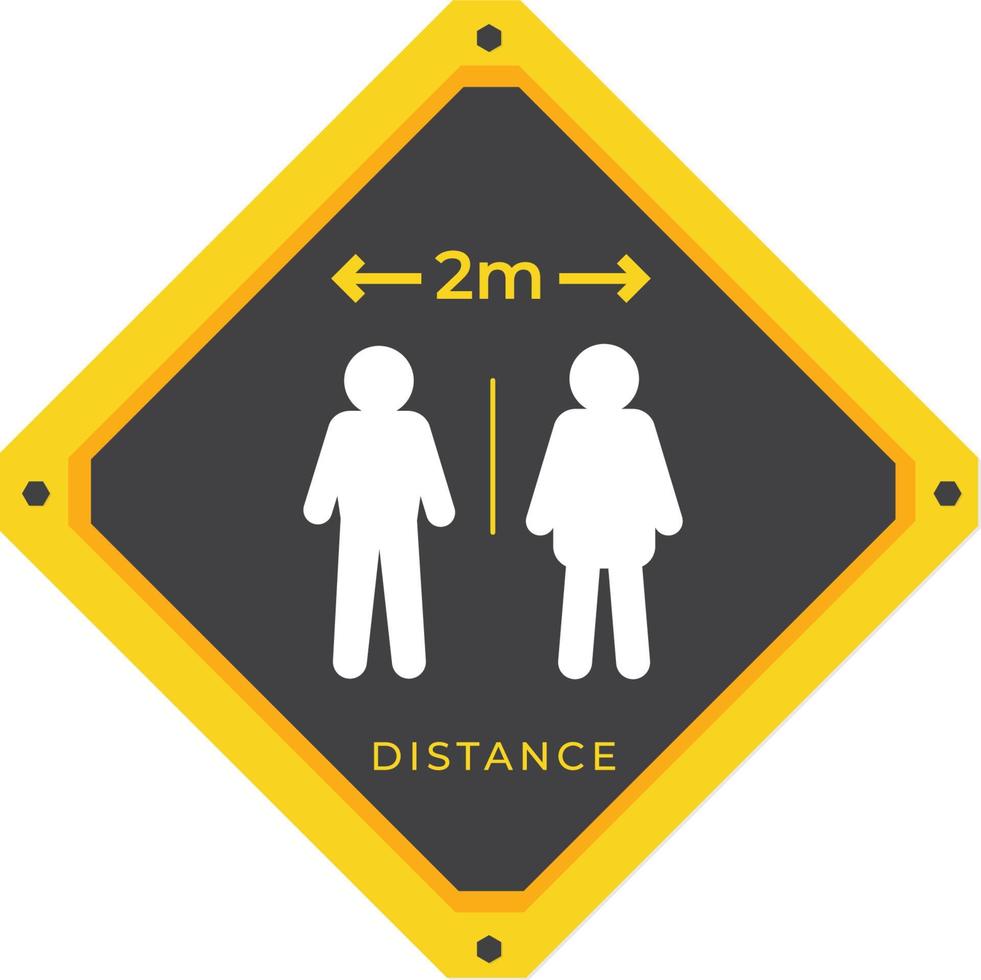 Keep Social Distance Sign vector