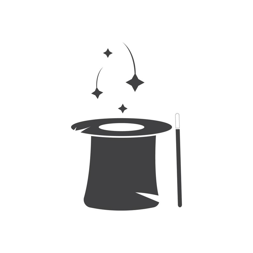 Wand Magic hat icon vector template