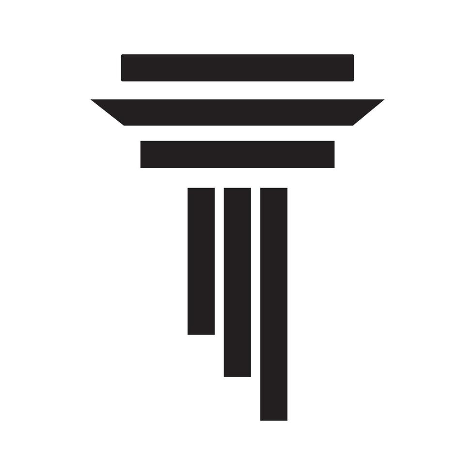Ilustración de vector de columna de plantilla de logotipo de pilar