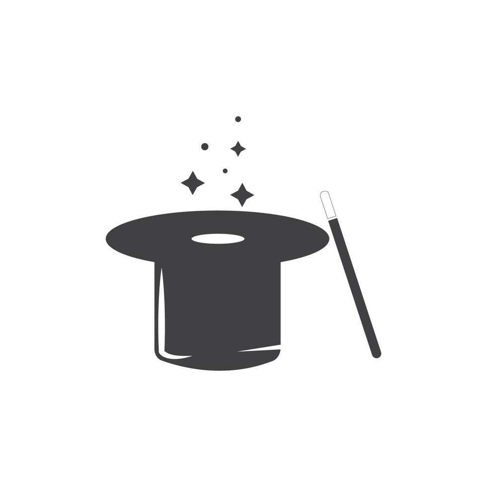 Wand Magic hat icon vector template