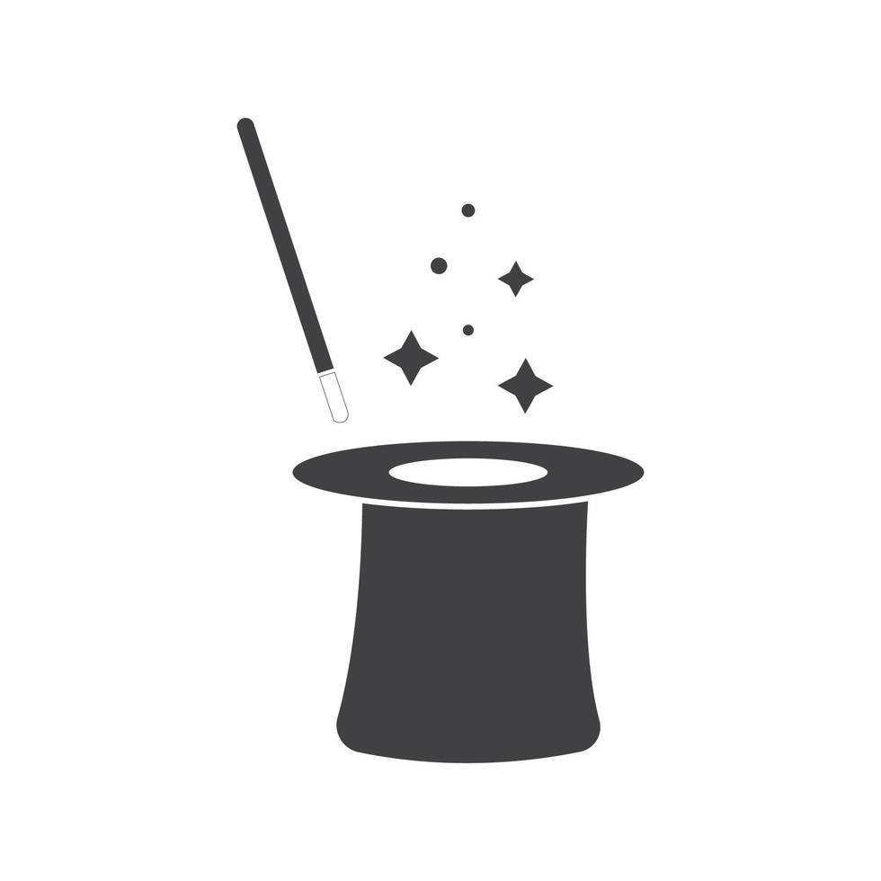 Wand Magic hat icon vector template