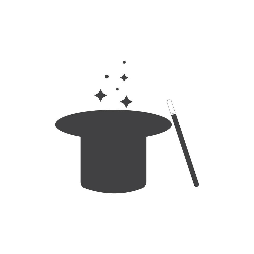 Wand Magic hat icon vector template