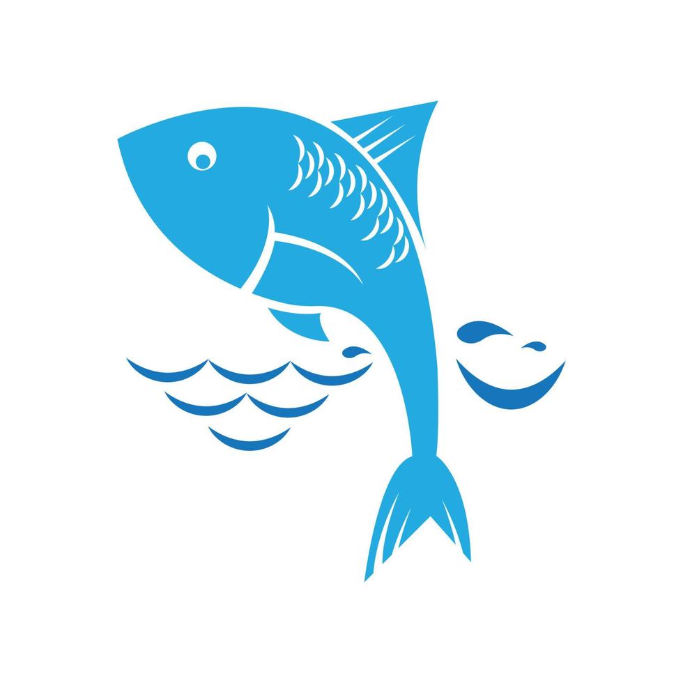 Fish logo template. Creative vector symbol