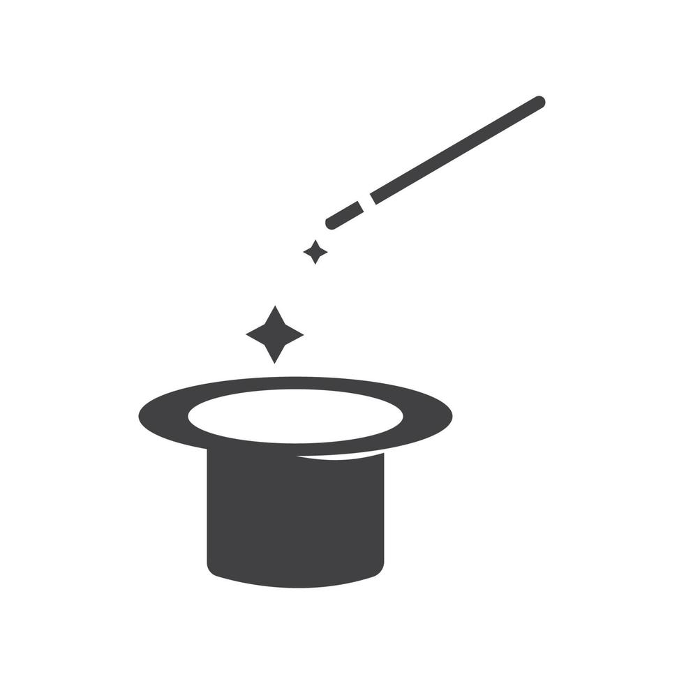 Wand Magic hat icon vector template