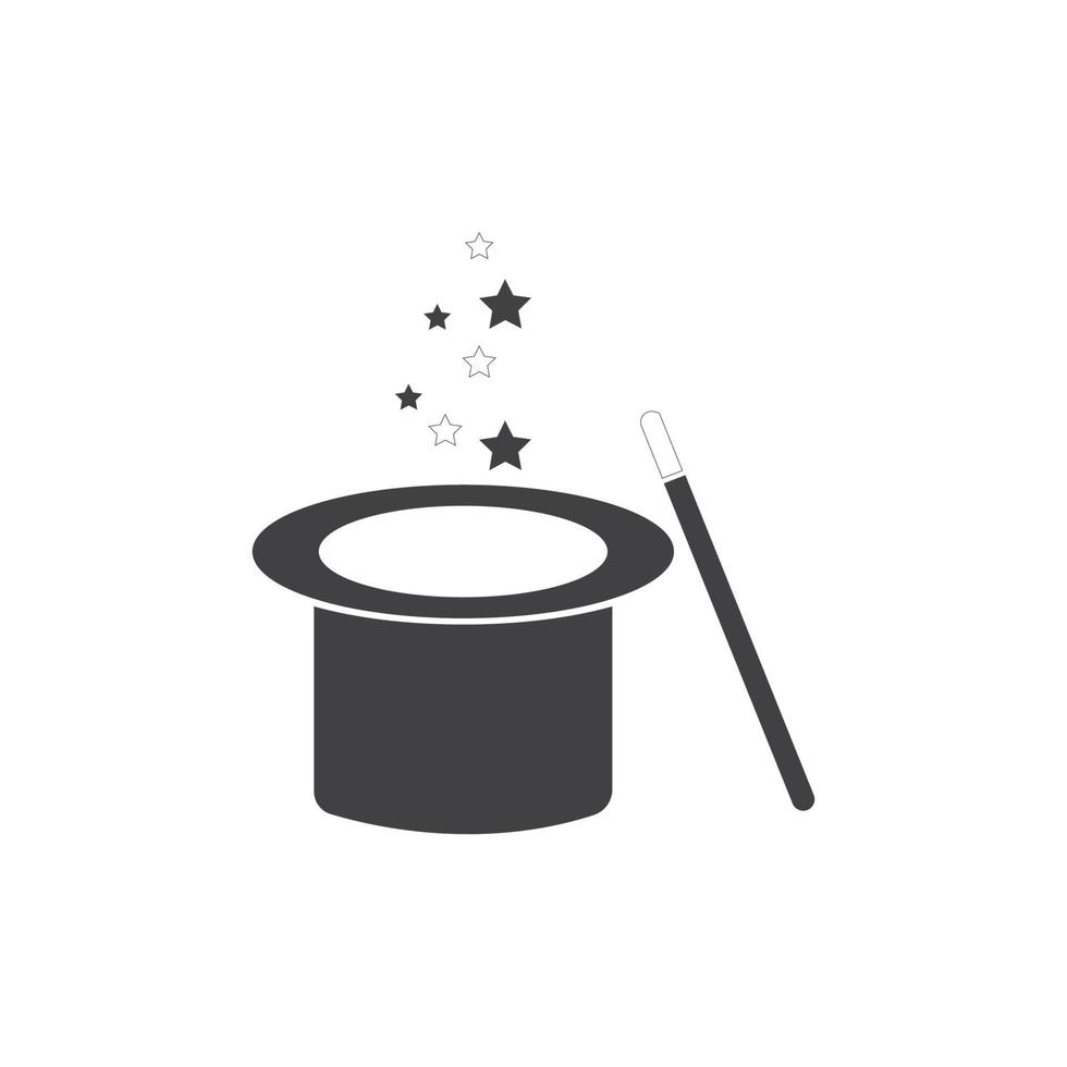 Wand Magic hat icon vector template