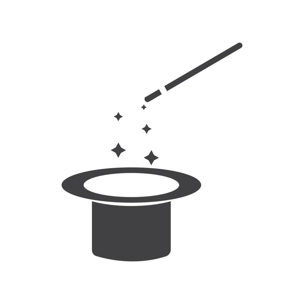 Wand Magic hat icon vector template