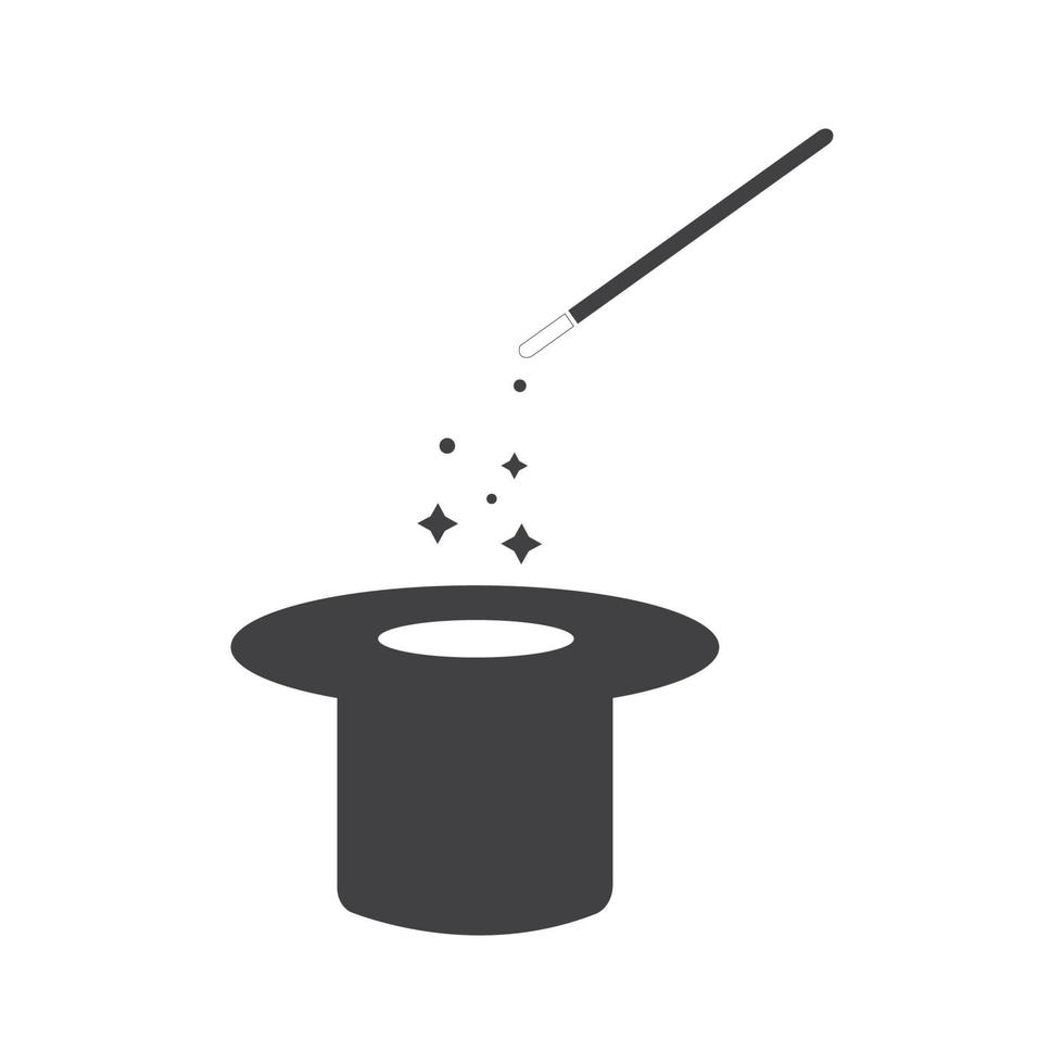Wand Magic hat icon vector template