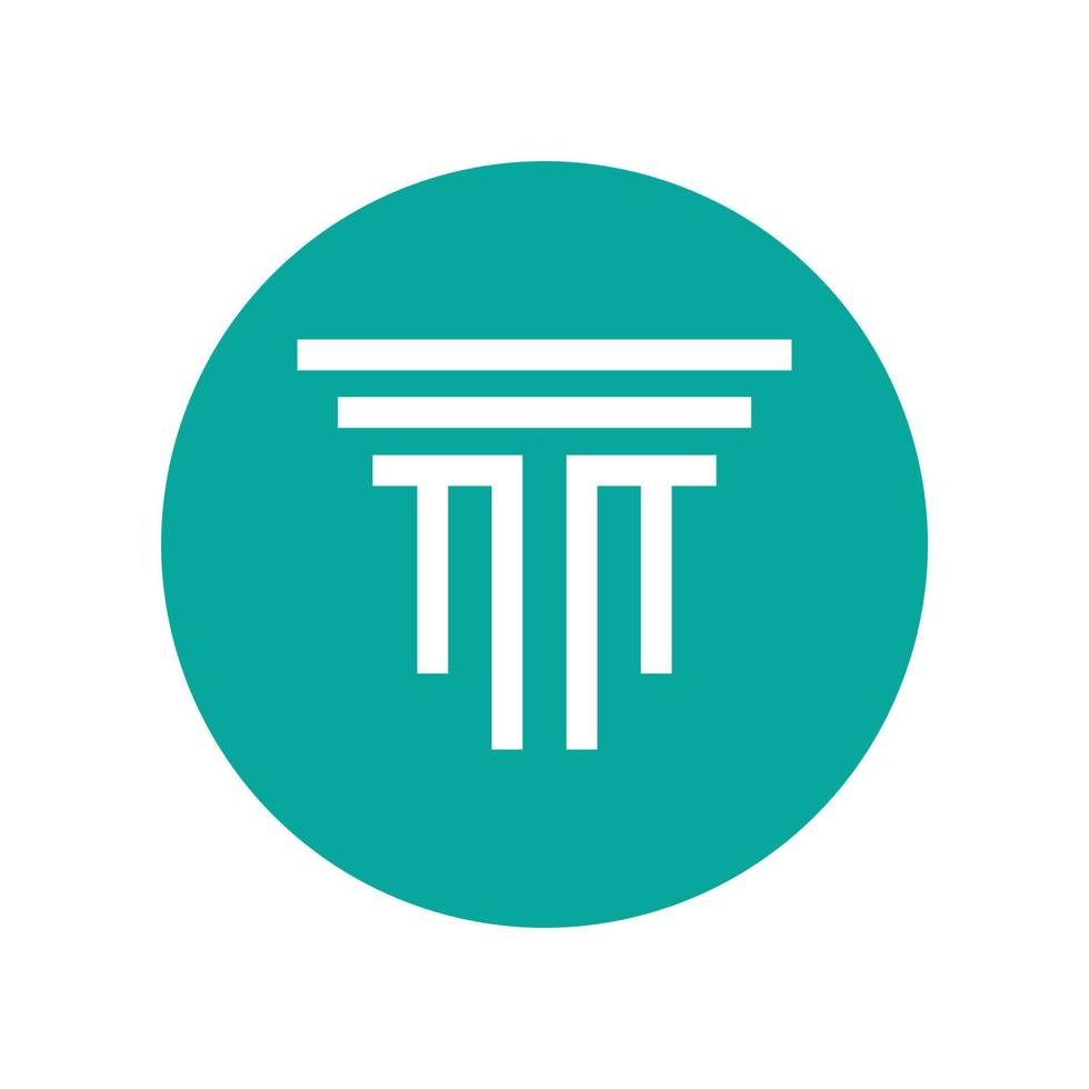 Pillar Logo Template Column Vector Illustration