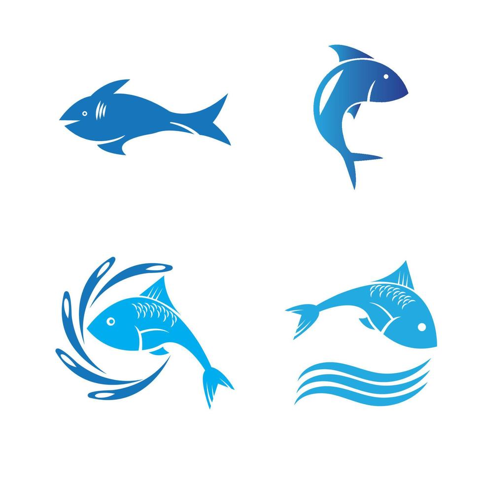 Fish logo template. Creative vector symbol