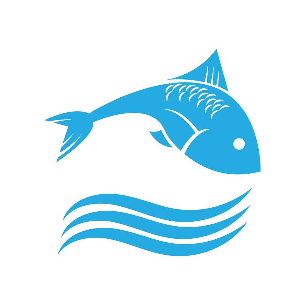 Fish logo template. Creative vector symbol