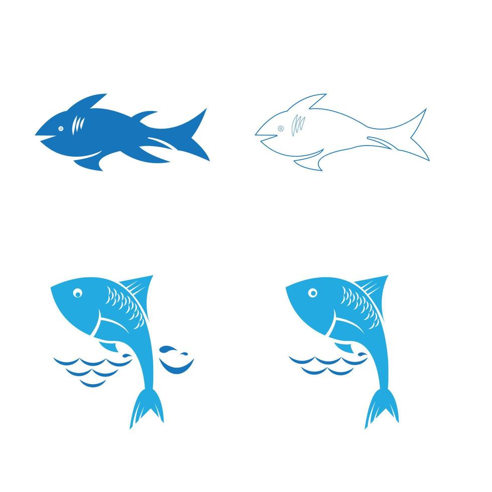 Fish logo template. Creative vector symbol
