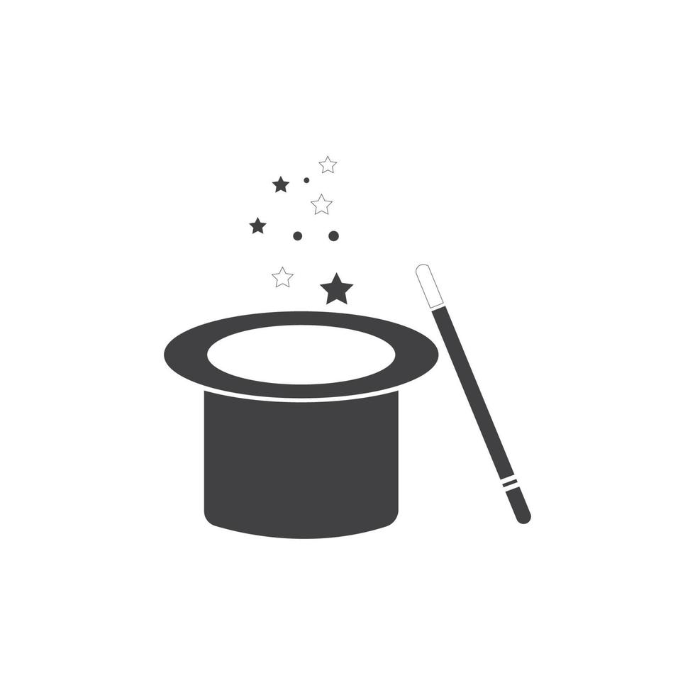 Wand Magic hat icon vector template