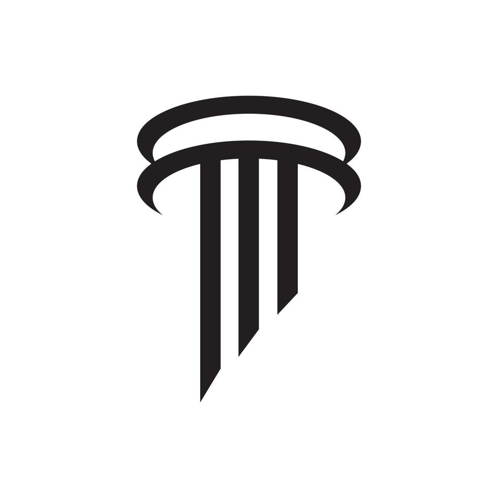 Ilustración de vector de columna de plantilla de logotipo de pilar