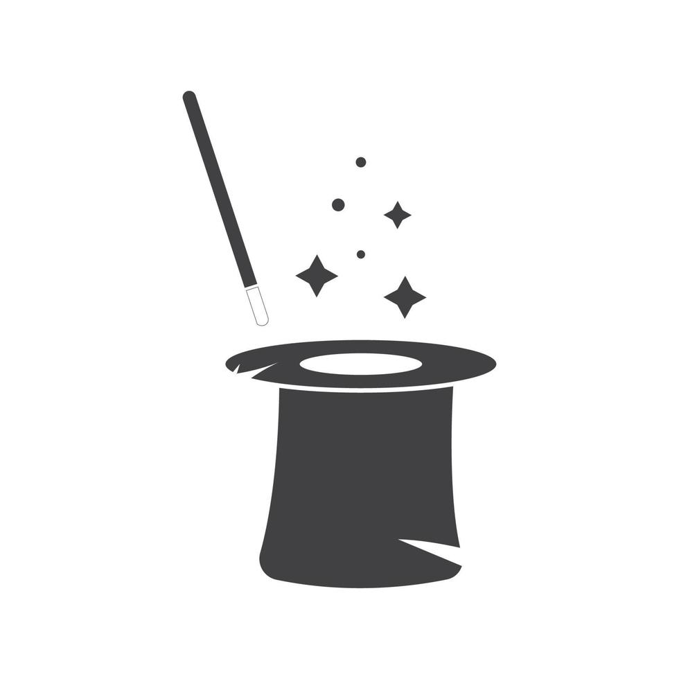 Wand Magic hat icon vector template