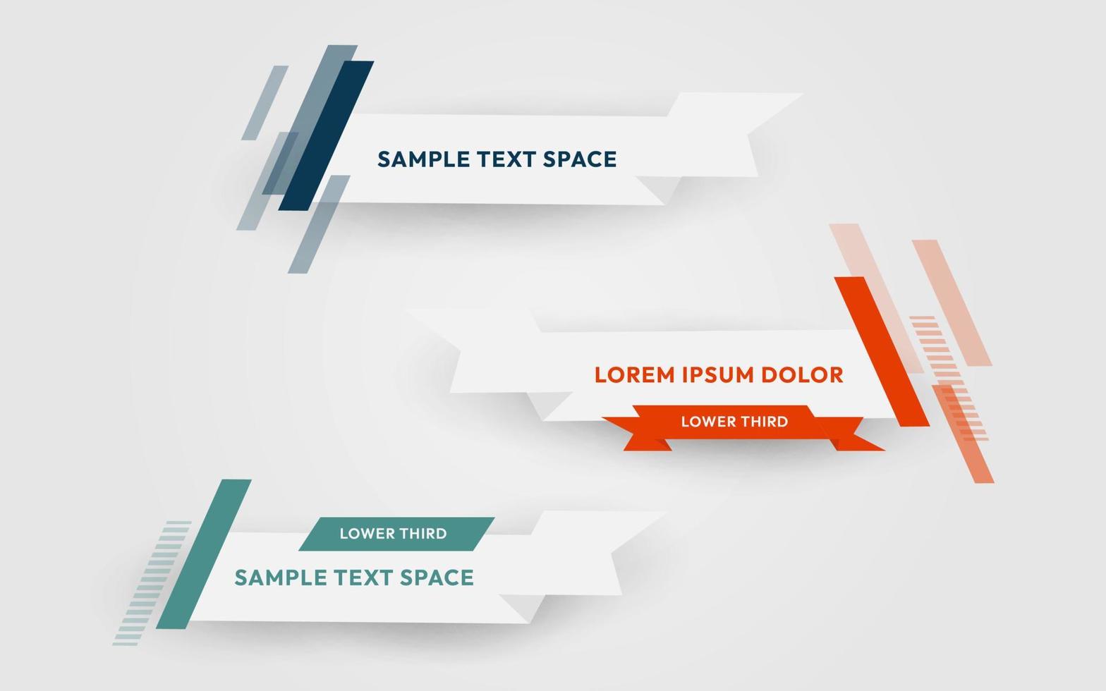 Modern Geometric Lowerthird Vector Banner Template Design