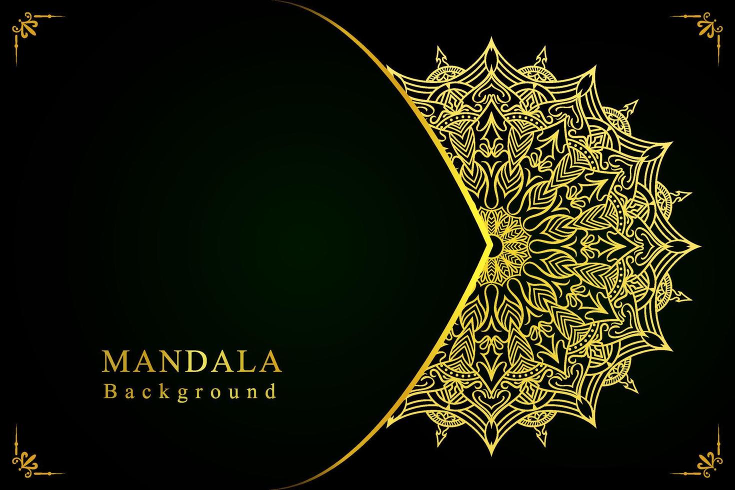 vector de lujo dorado diseño de mandala estilo dibujado a mano para invitación de boda, festival milad un nabi