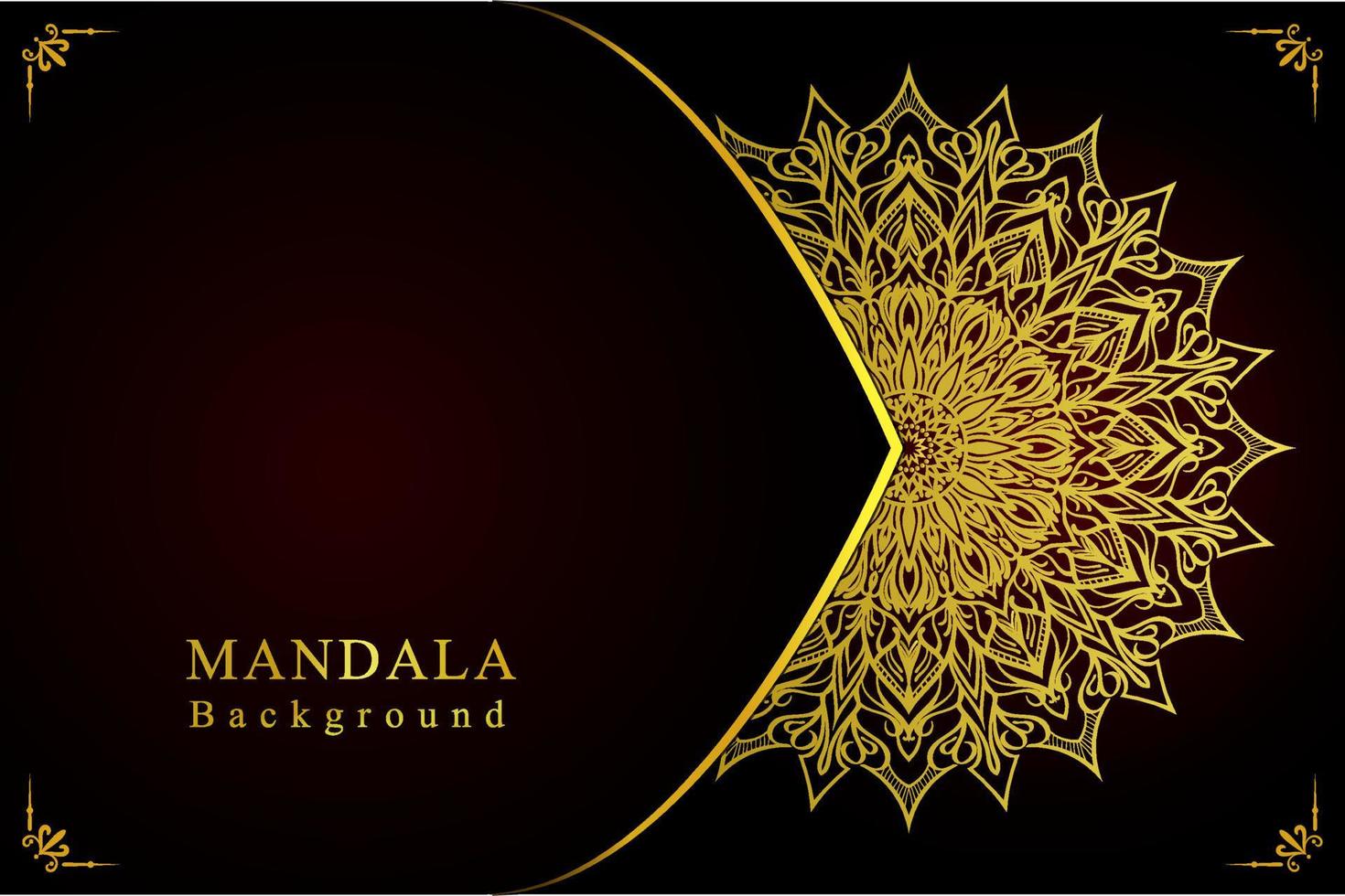 Arabesque golden mandala islamic background for milad un nabi festival Premium Vector