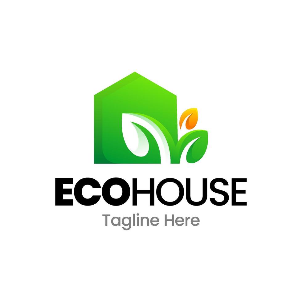 house Real estate gradient logo design vector