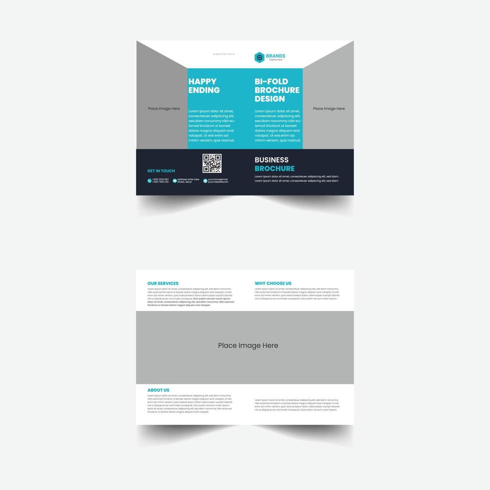 CORPORATE BI FOLD BROCHURE DESIGN vector