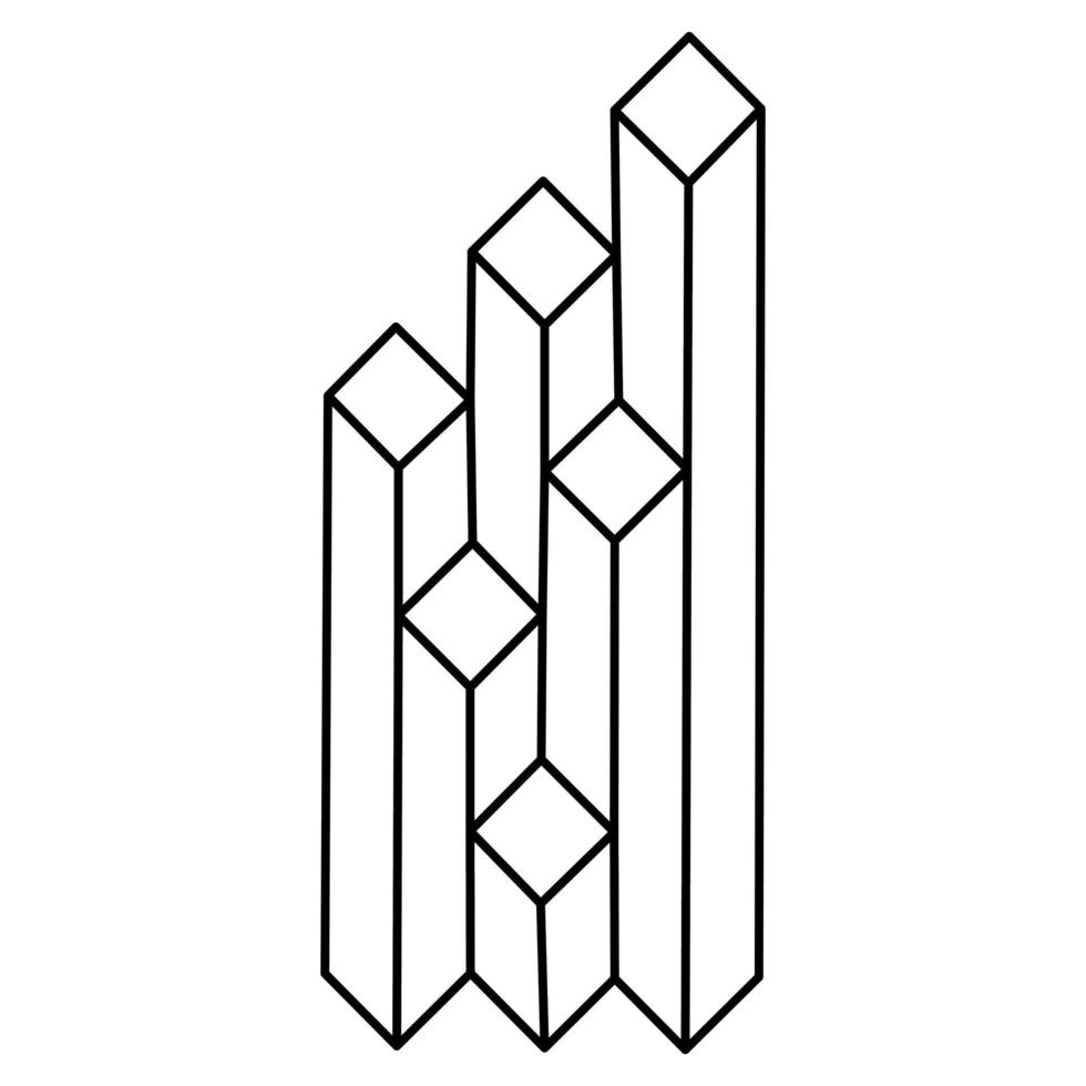 Impossible shapes. Web design elements. Optical Illusion objects. vector