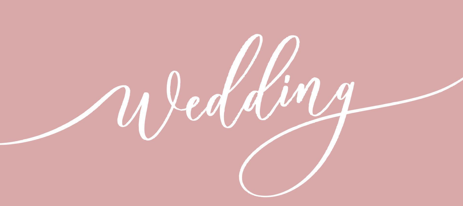 boda - inscripción caligráfica para álbum, portadas. vector