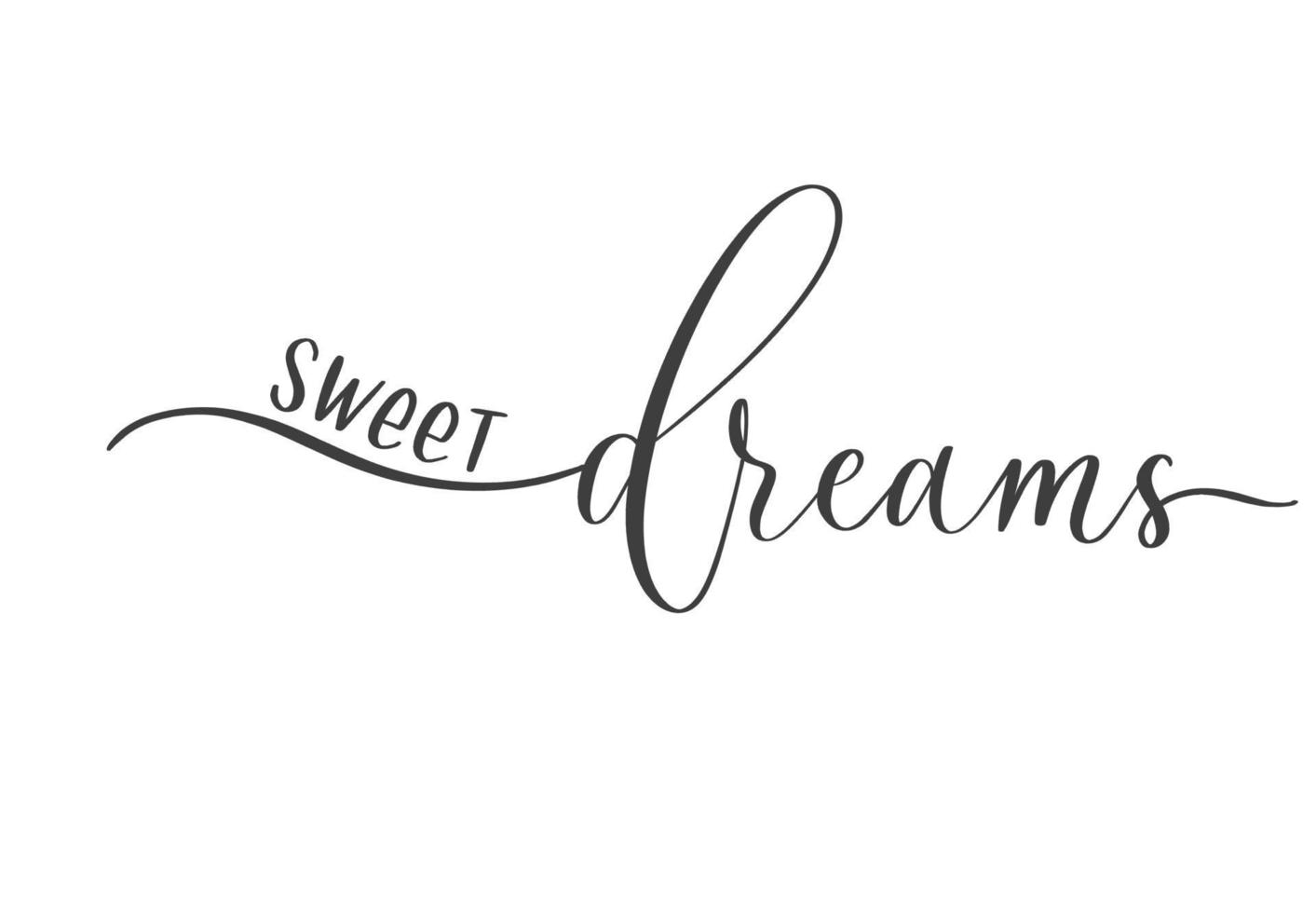 Sweet dreams - calligraphy poster. 4847062 Vector Art at Vecteezy