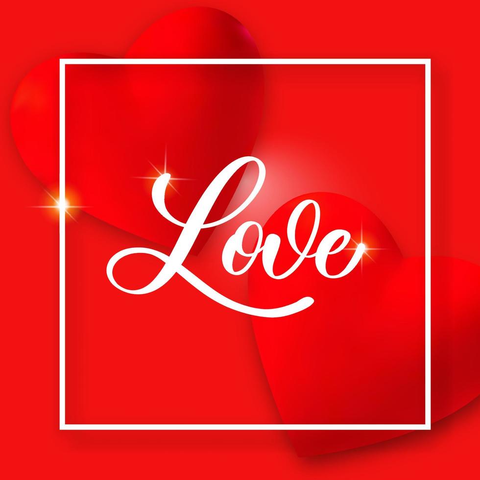 Love you. Calligraphy inscription - invitation valentine's day ...