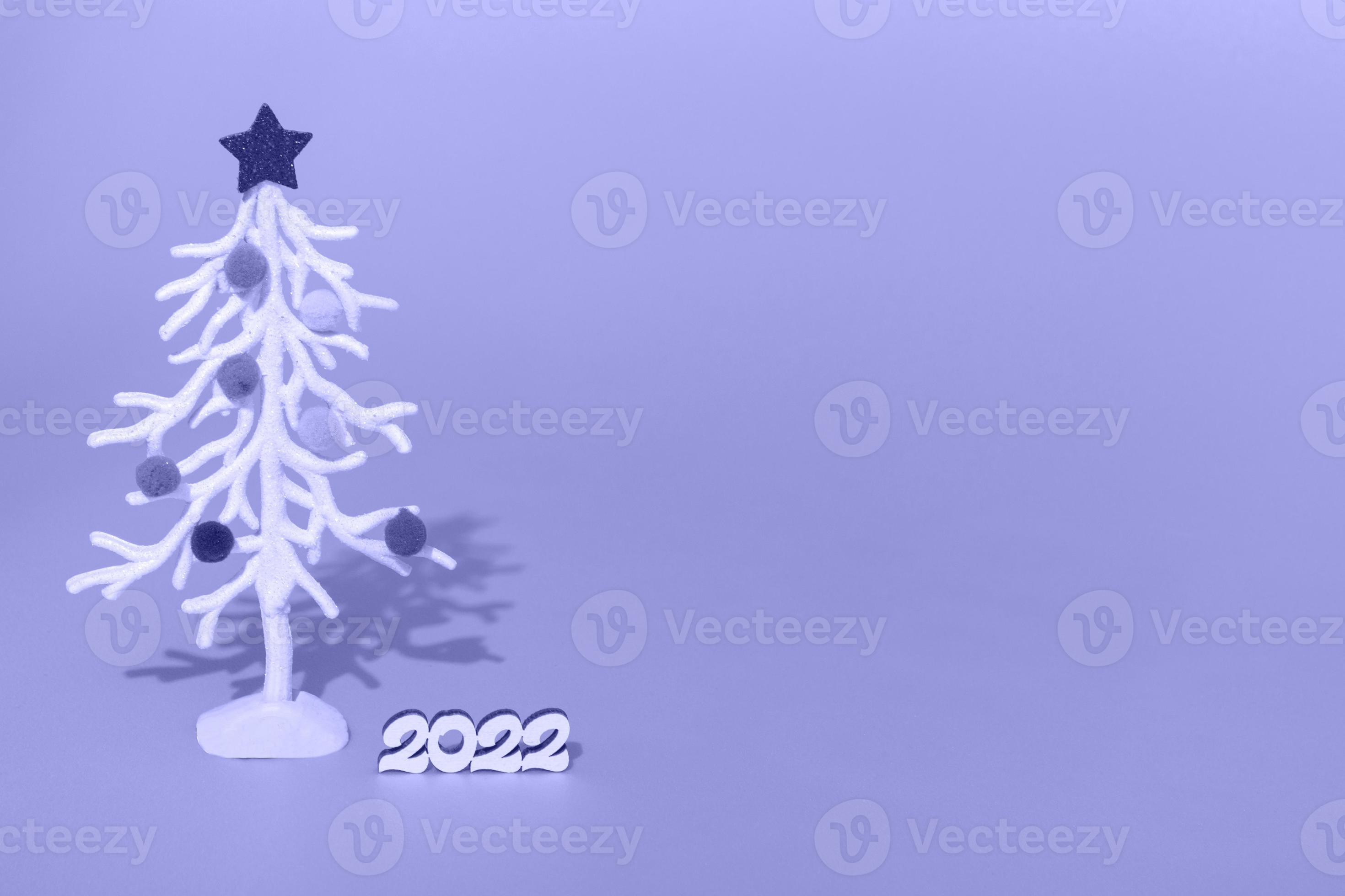 Will There Be A White Christmas In 2022 Christmas Card. Against The Background Of Christmas Lights, A White  Christmas Tree In Very Peri Fur Toys With The Numbers 2022. Copy Space  4847328 Stock Photo At Vecteezy