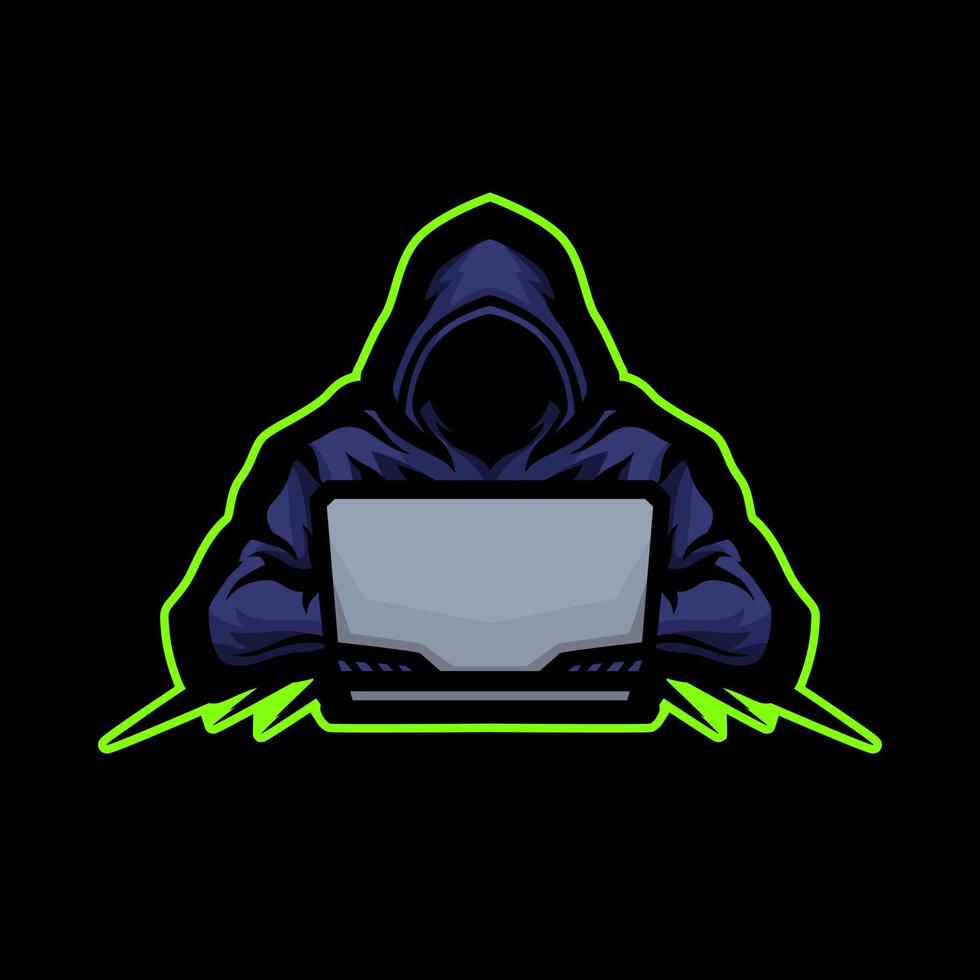 estilo hacker e sport logo vector