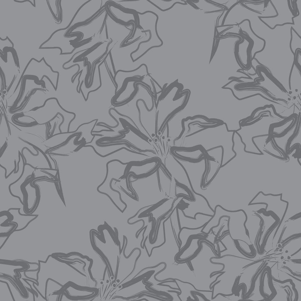 Floral Brush strokes Seamless Pattern Background vector