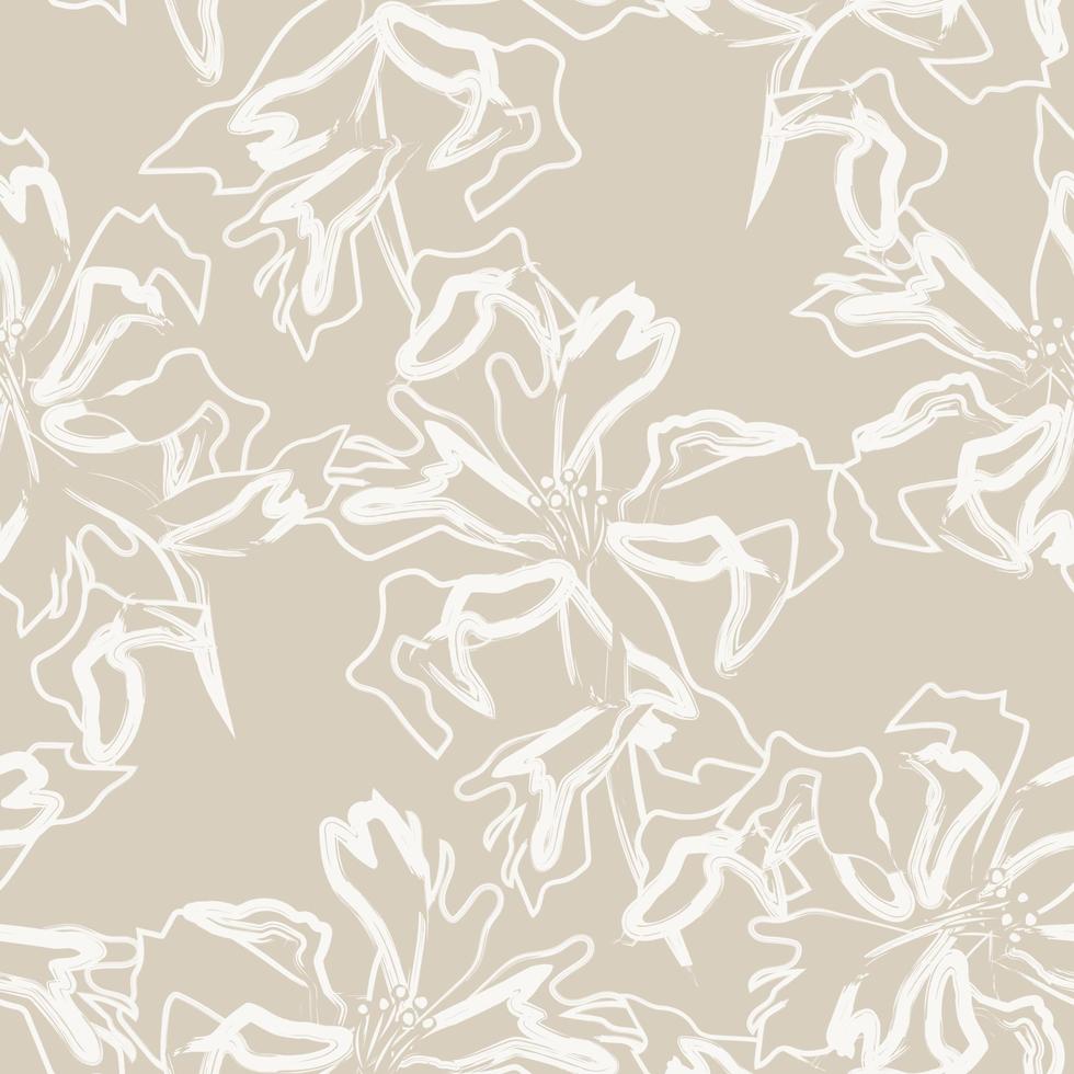 Floral Brush strokes Seamless Pattern Background vector